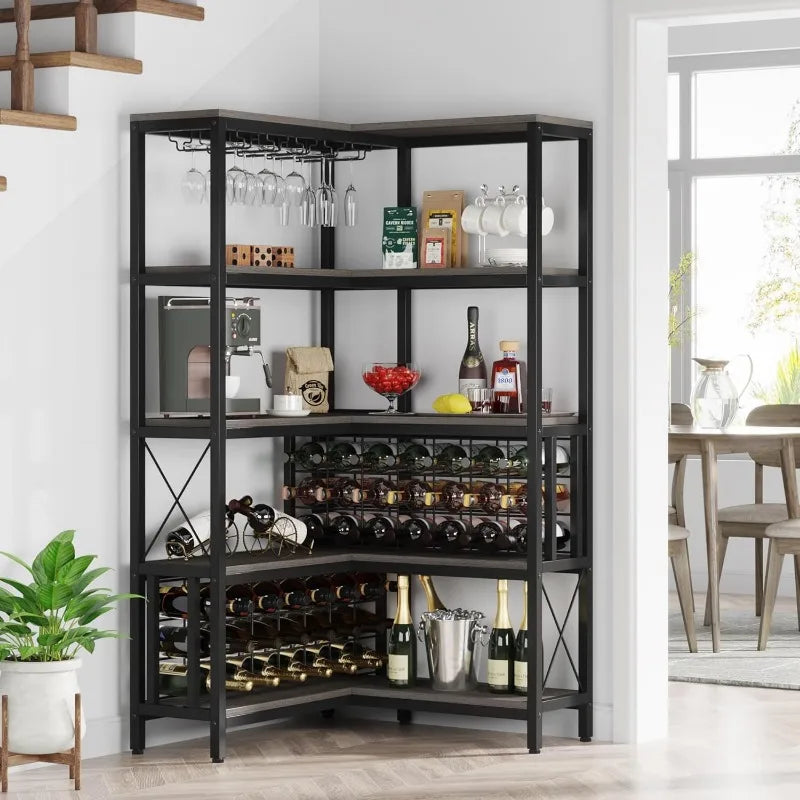 Large Corner Wine Rack, 5-Tier