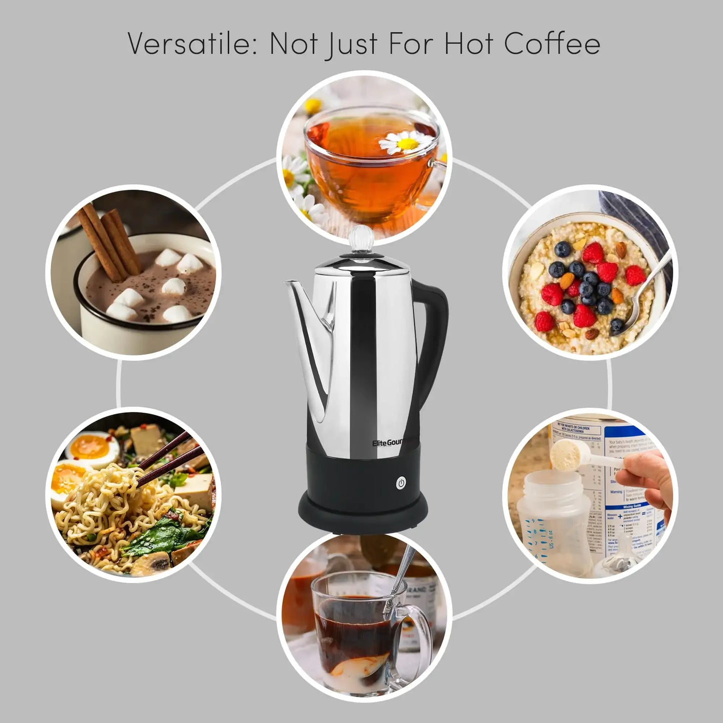 Stainless Steel 12 Cup Electric Coffee Percolators