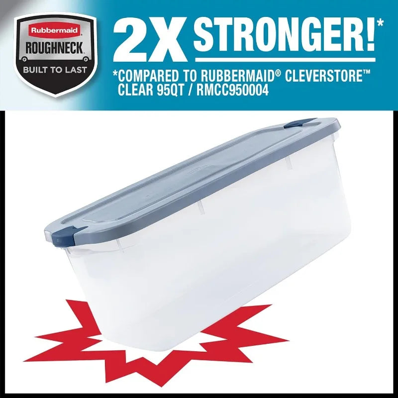 Roughneck Clear 95 Qt/23.75 Gal Storage Containers