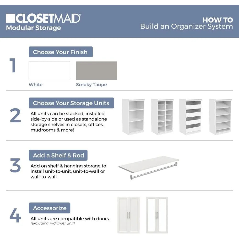 Modular Storage Unit with 4 Drawers