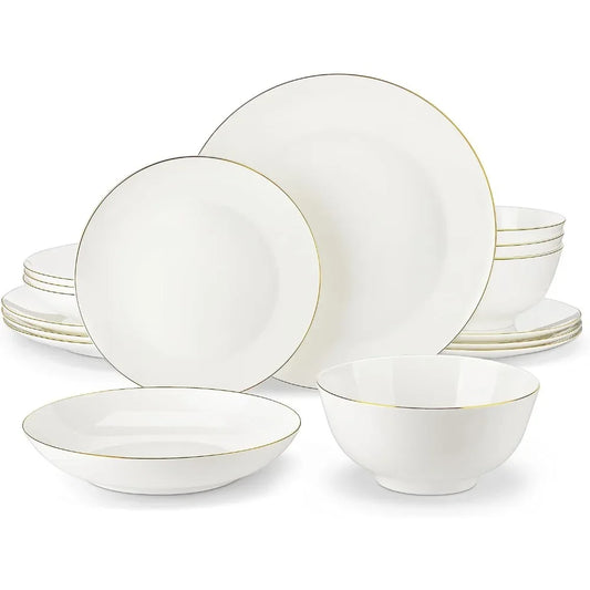 16 Piece Fine Bone China Dinnerware Set