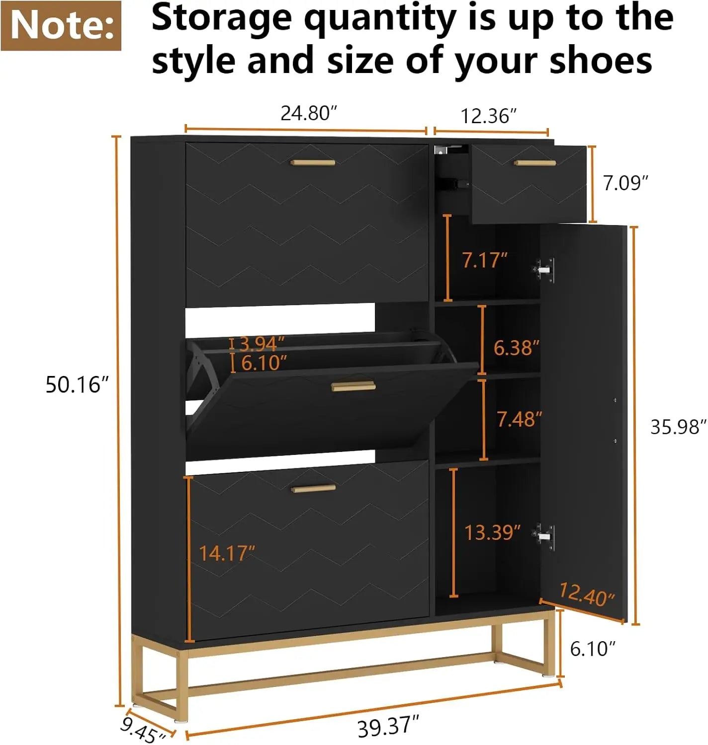 Tipping Bucket Shoe Storage Cabinet