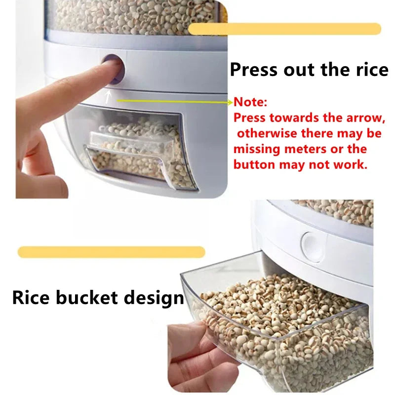 360 Degree Rotating Rice Dispenser