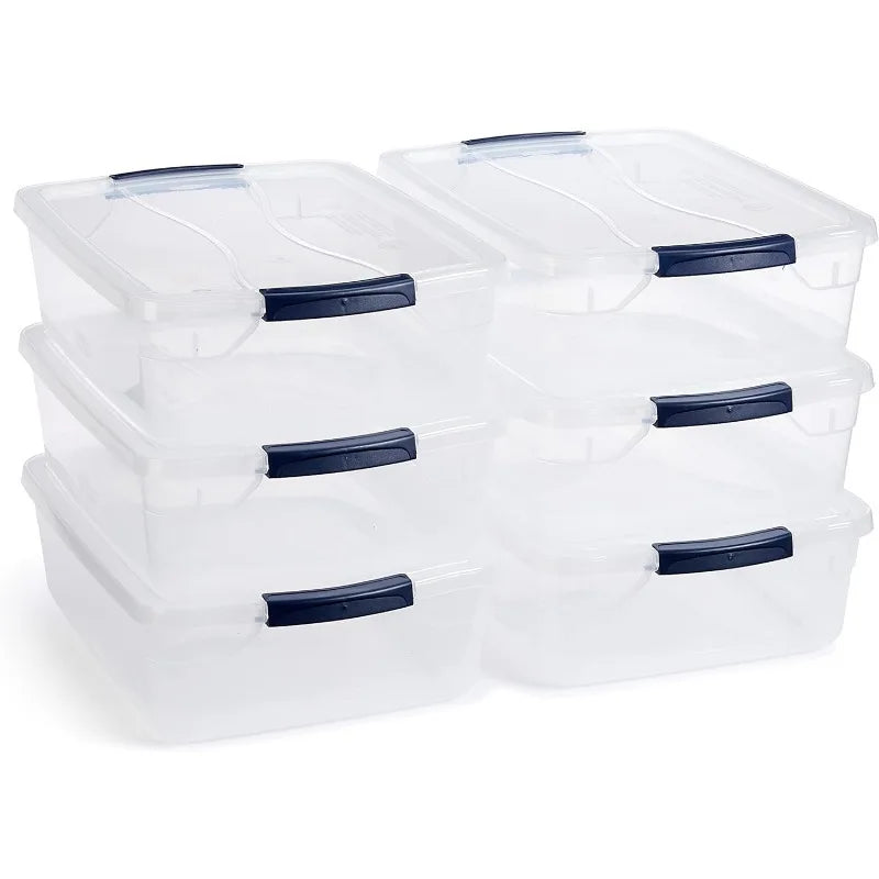 Cleverstore 95 Quart Clear Stackable Storage Containers