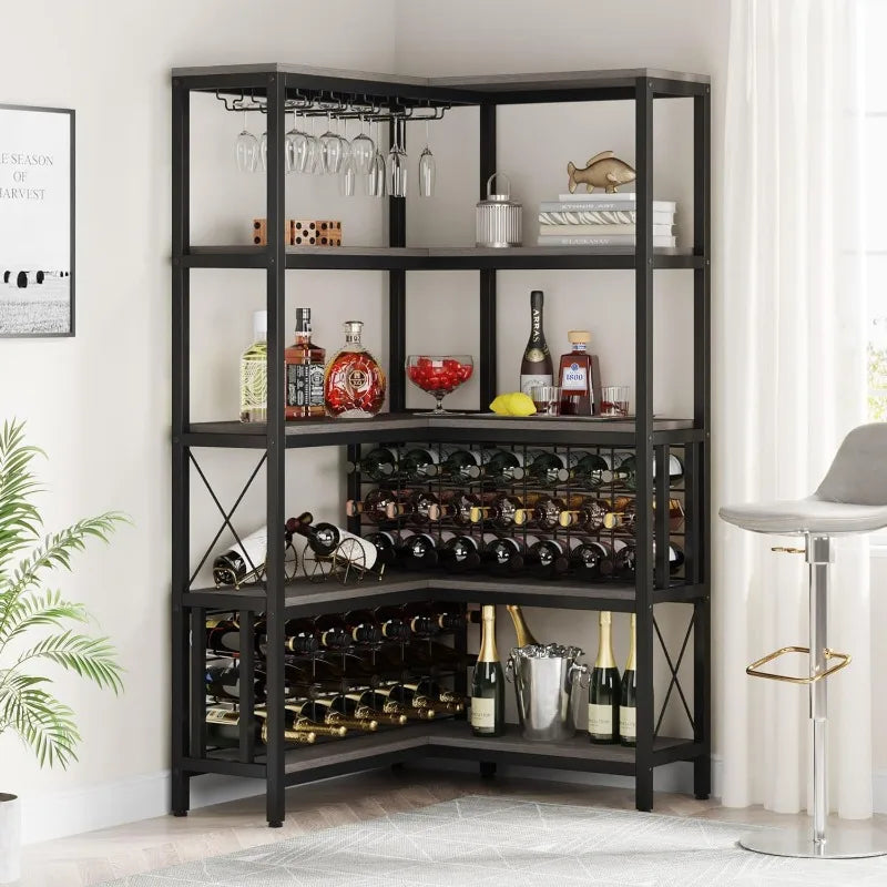 Large Corner Wine Rack, 5-Tier