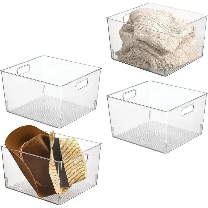 Small Modern Plastic Storage Organizer Bin