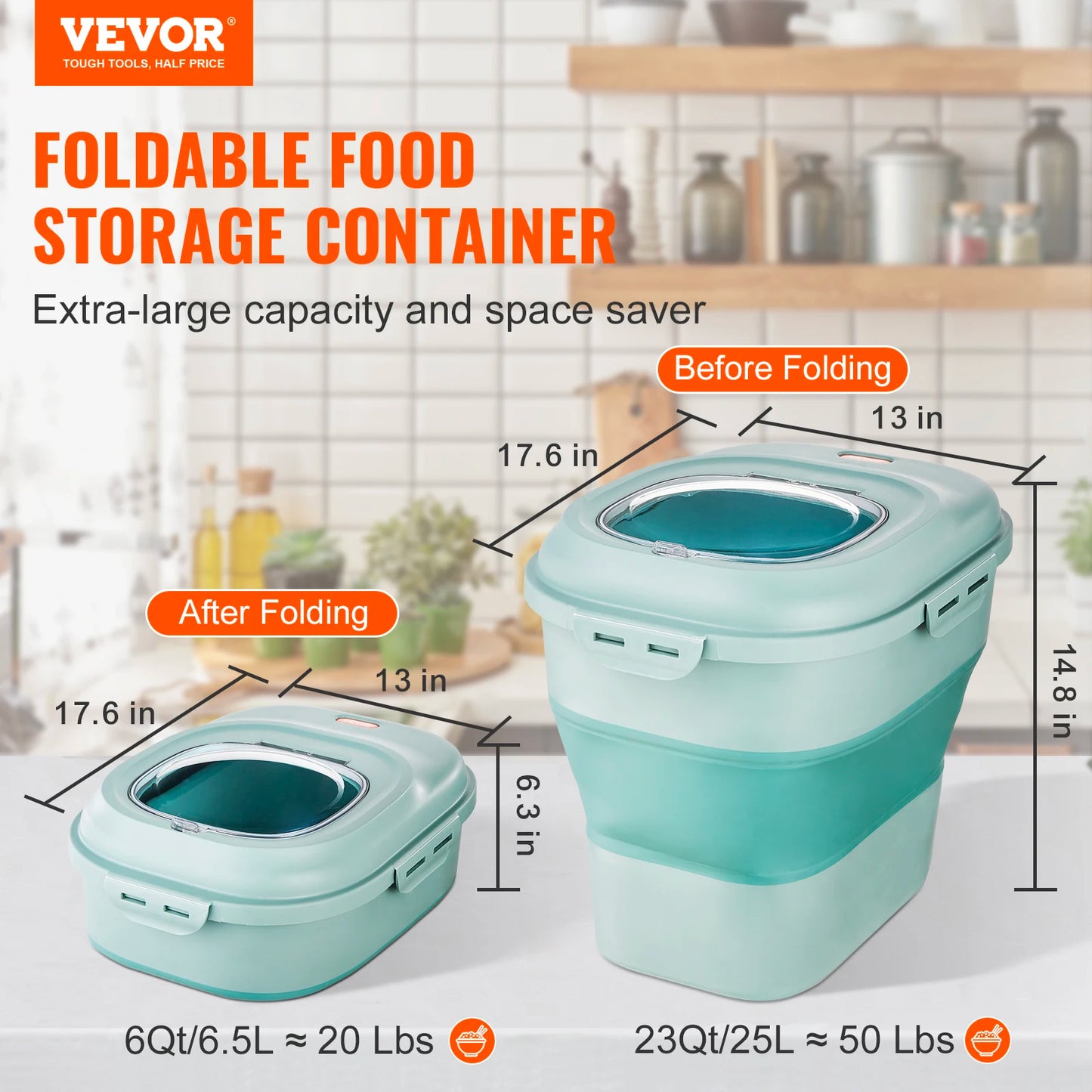 VEVOR Collapsible Dog Food Storage Container