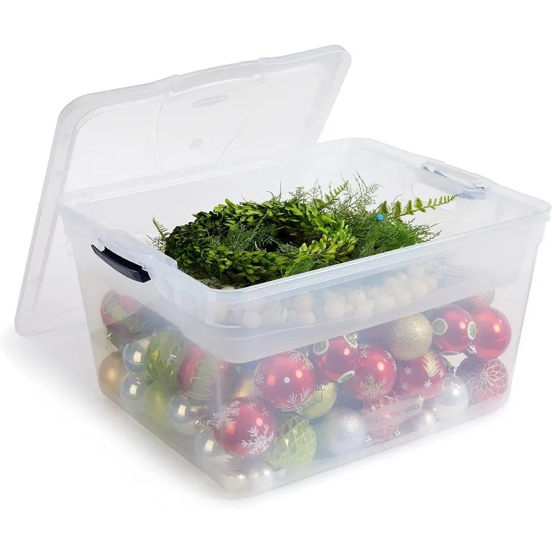 Cleverstore 95 Quart Clear Stackable Storage Containers