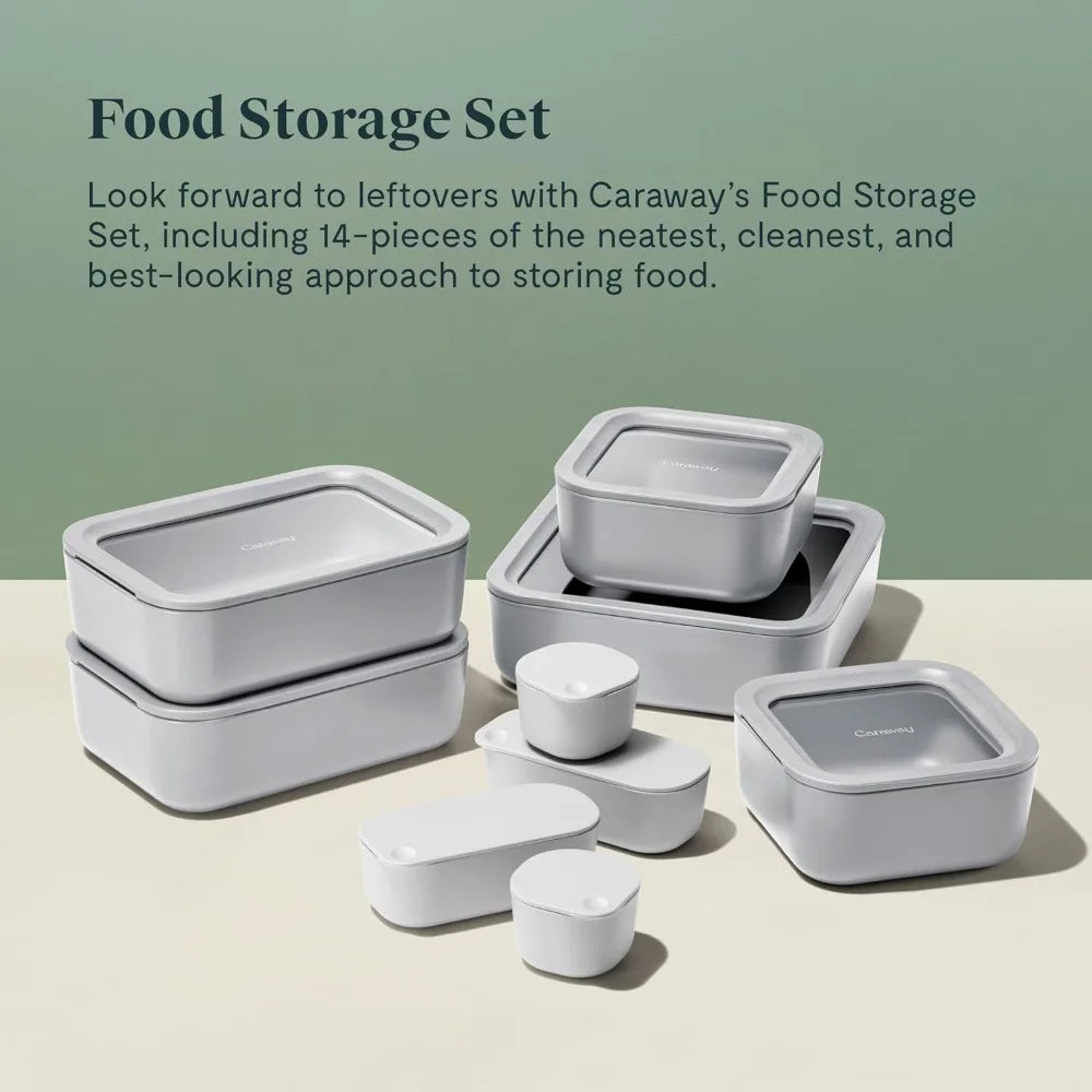 Glass Food Storage Set, 14 Pieces