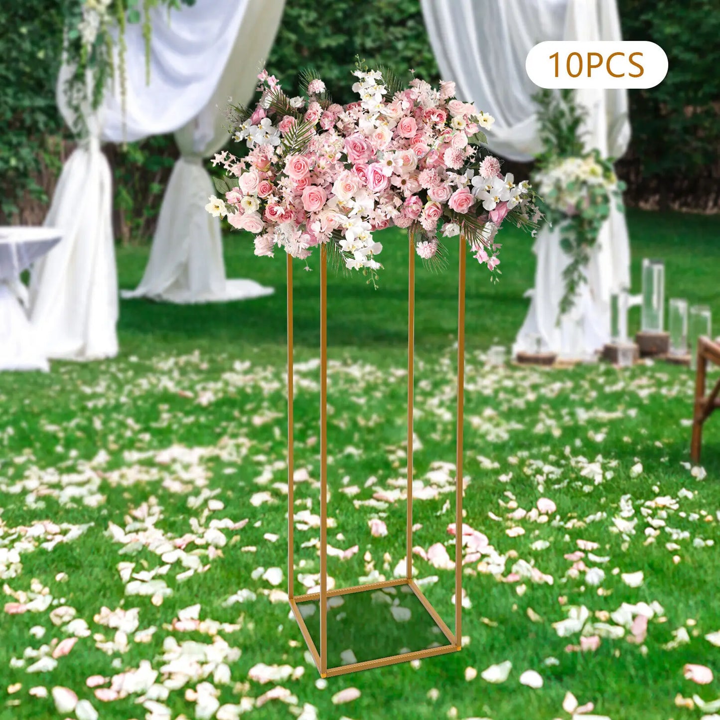 10PCS Metal Flower Stand Floor Vases