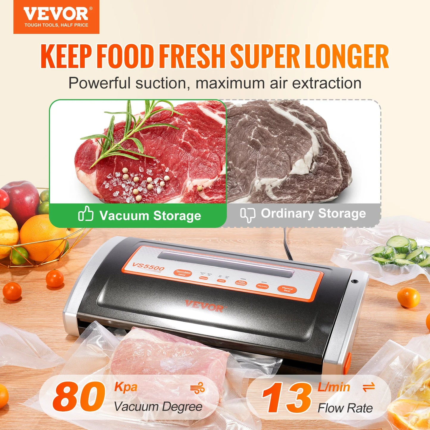 VEVOR Vacuum Sealer Machine Food Storage