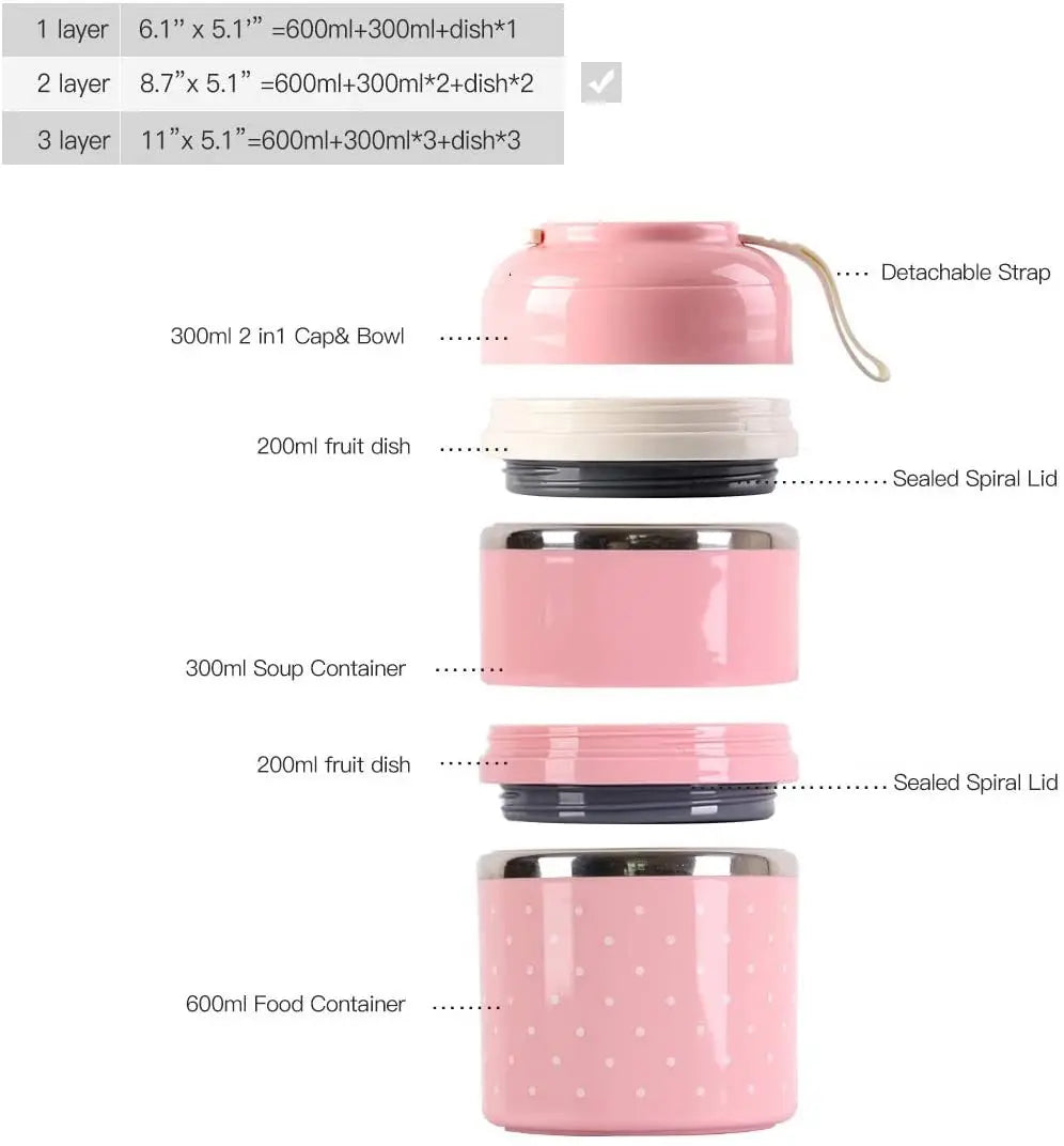 Z40 Portable Thermos Lunch Box Food Container