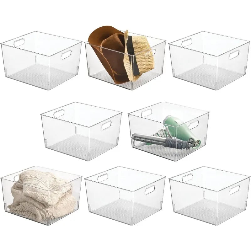 Small Modern Plastic Storage Organizer Bin