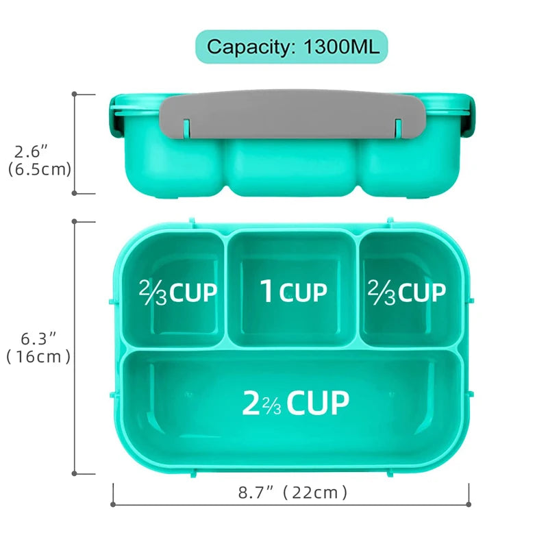 1300ML Microwave Lunch Box Bento Box