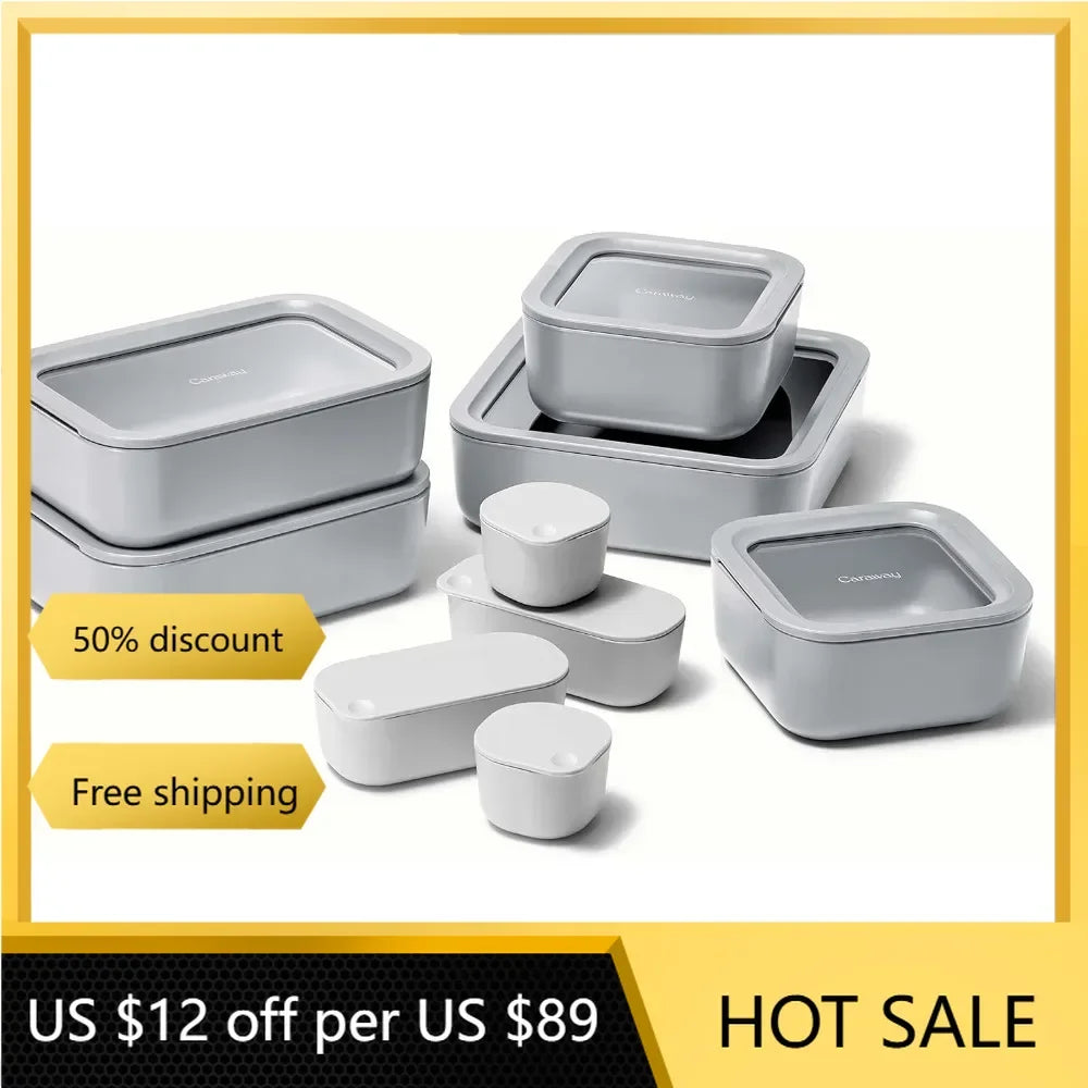 Glass Food Storage Set, 14 Pieces