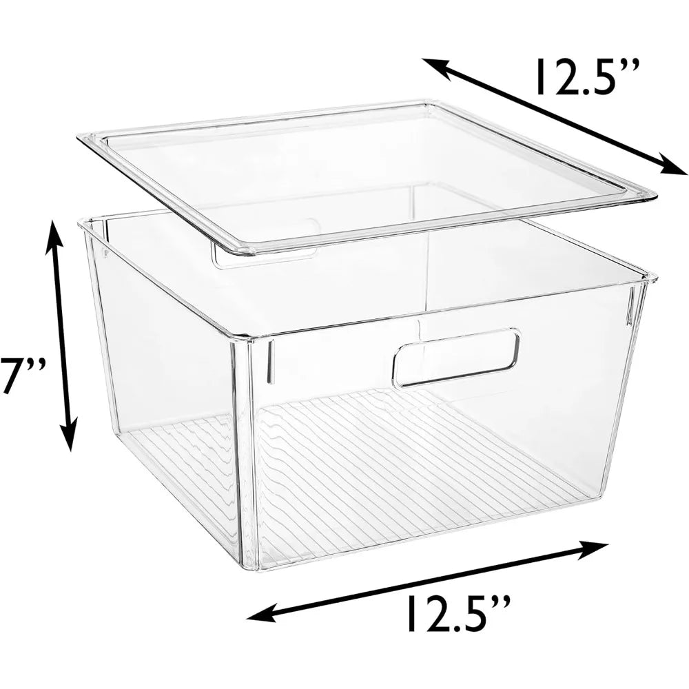 Plastic Storage Bins with Lids XL