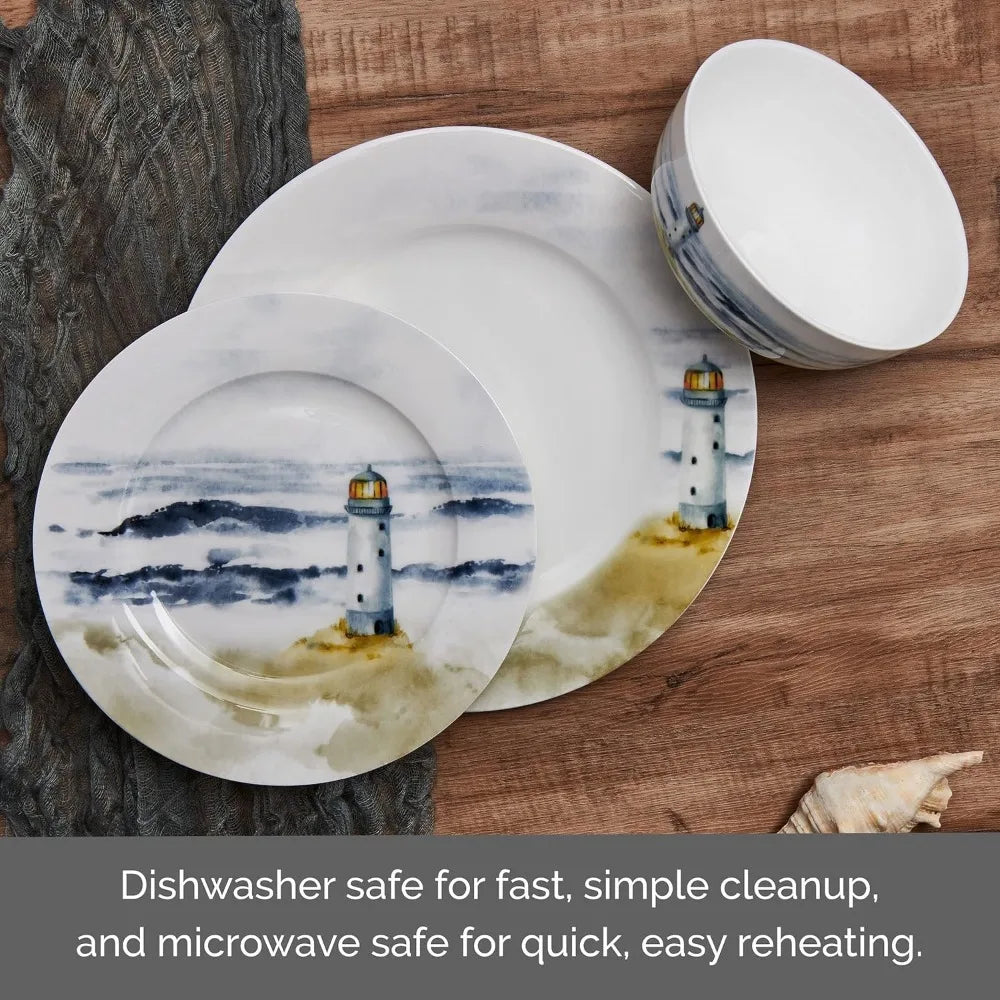 Lightweight Chip-proof Cutlery Set 12 Dinner Plates