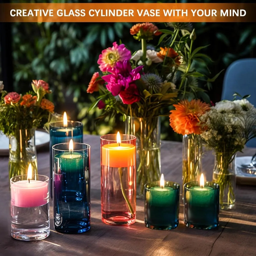 Vase 48 Pack Glass Cylinder Vases Centerpiece