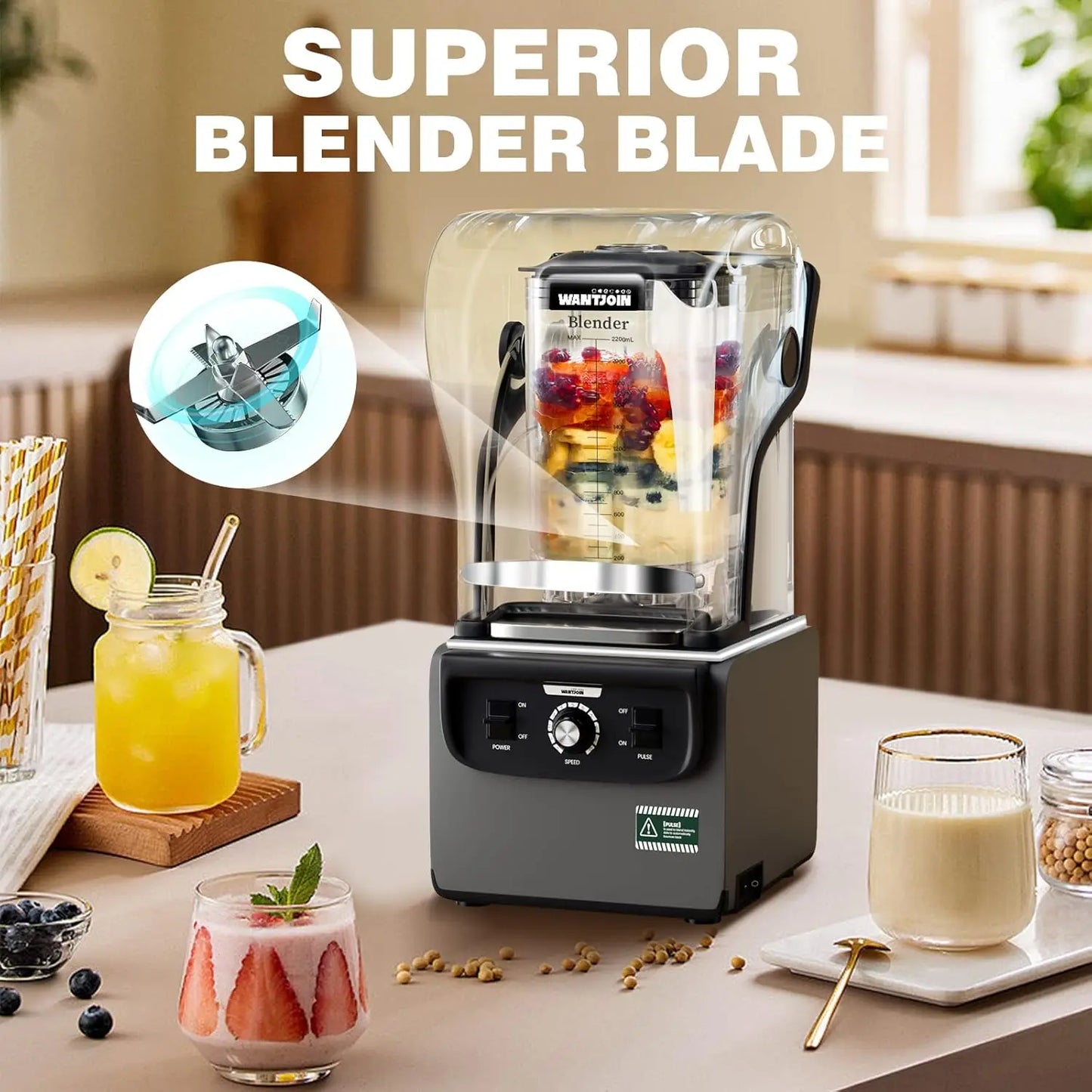 Commercial Quiet Blender for Kitchen