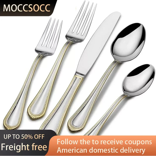 65-Piece Stainless Steel Flatware Set