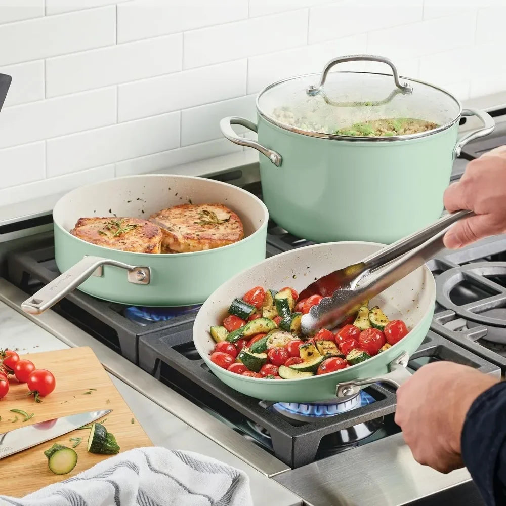 Hard Anodized Ceramic Nonstick Cookware Set