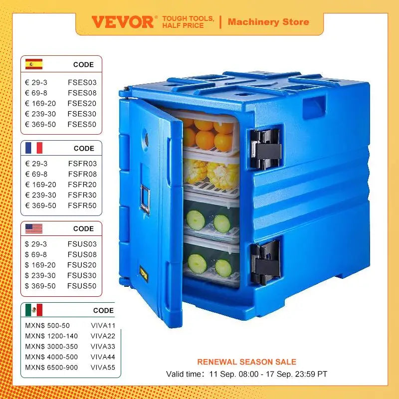 VEVOR 90L 120L Insulated Food Pan Carrier