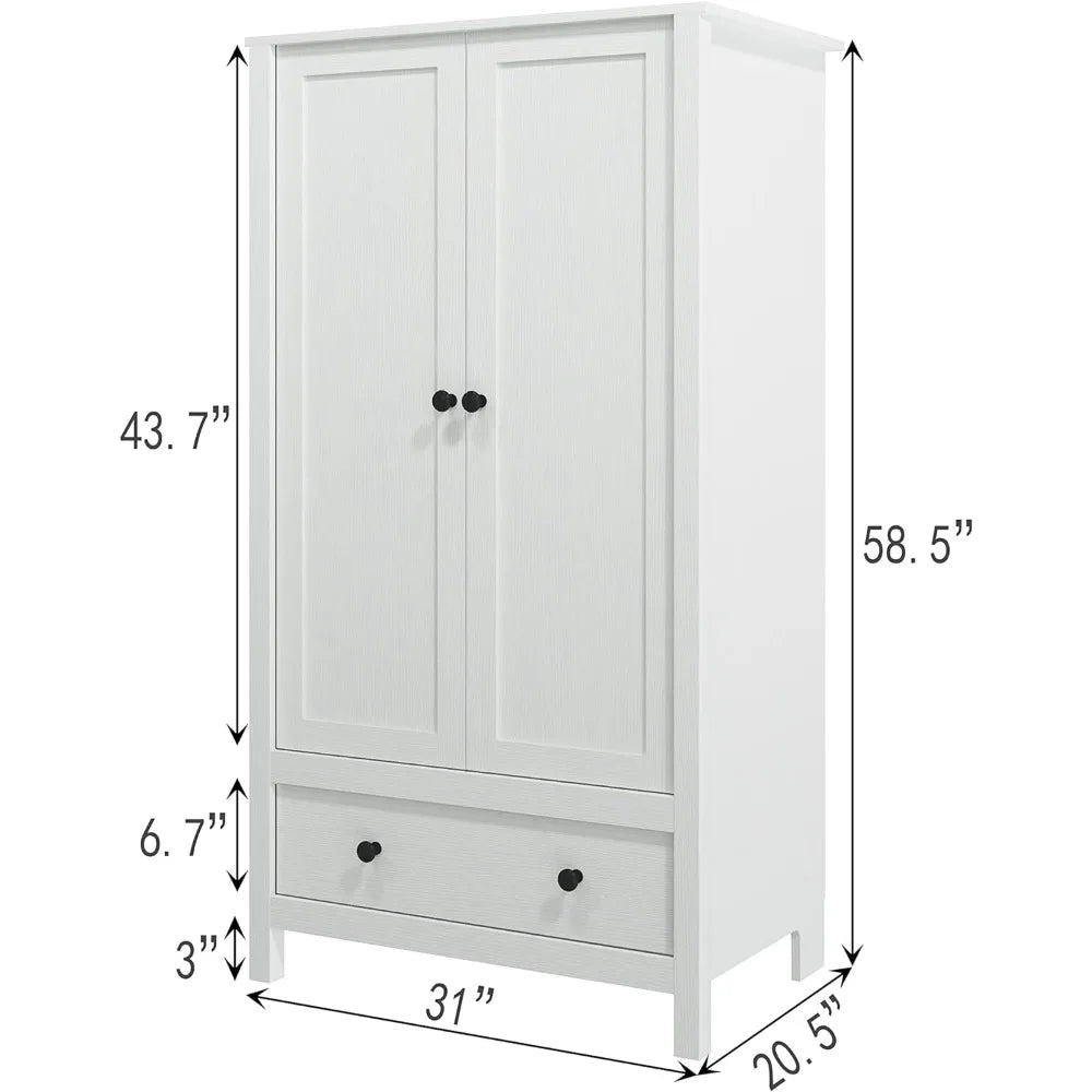 Storage 2 Door Wardrobe Closet Organizer