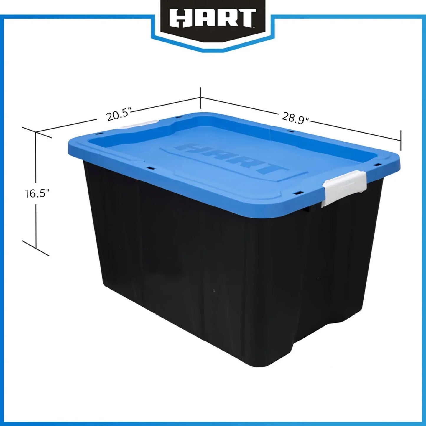 HART 27 Gallon Heavy Duty Latching Plastic Storage