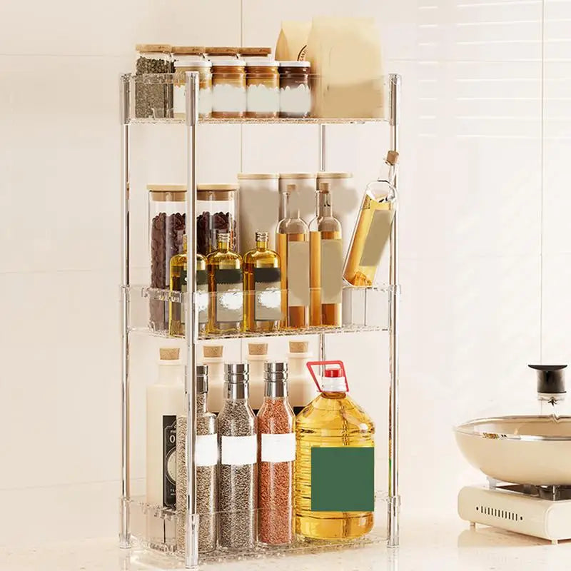 Kitchen Storage Rack Seasoning Organizer Cabinet