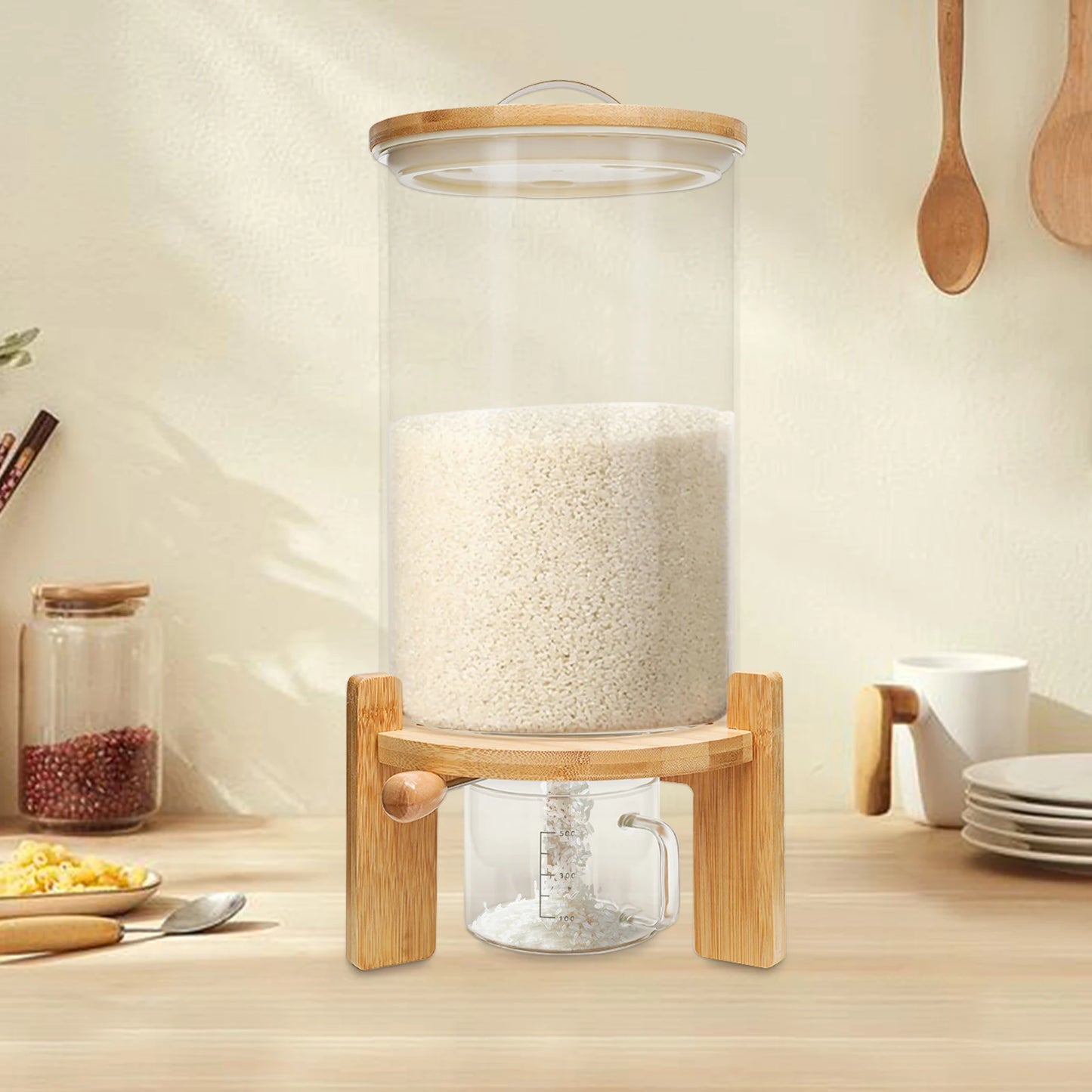 Flour And Cereal Container Rice Dispenser