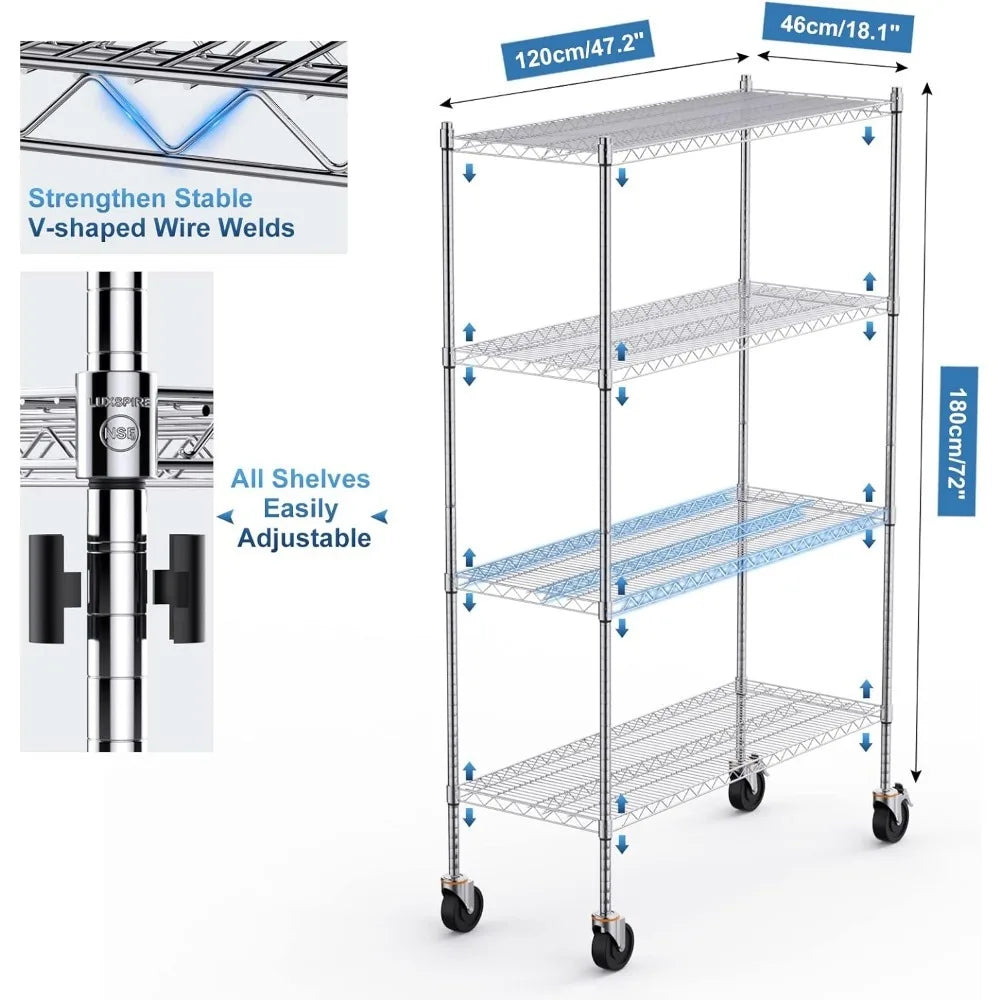 2400LB Heavy Duty NSF  Adjustable Storage