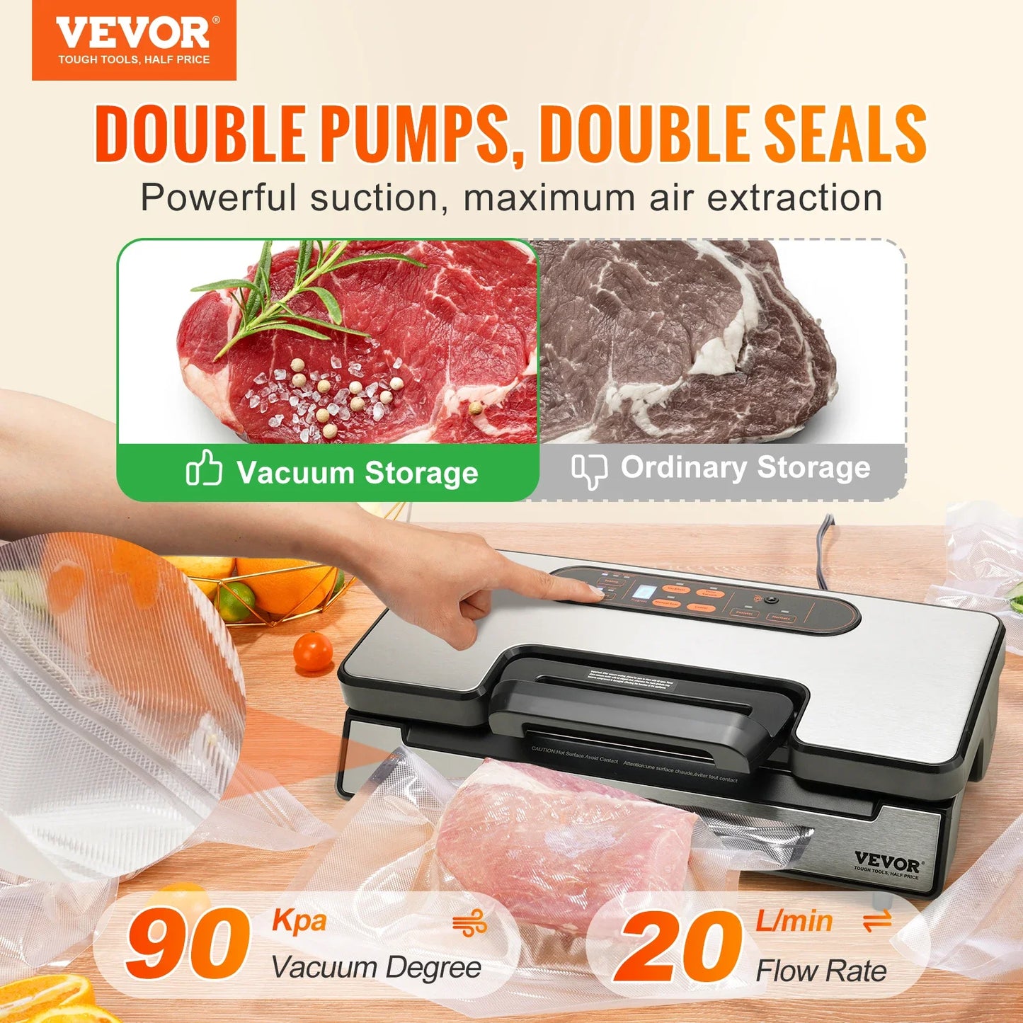 VEVOR Vacuum Sealer Machine Food Preservation