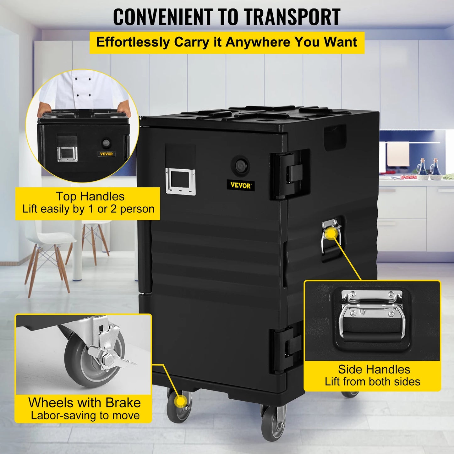 VEVOR 90L 120L Insulated Food Pan Carrier